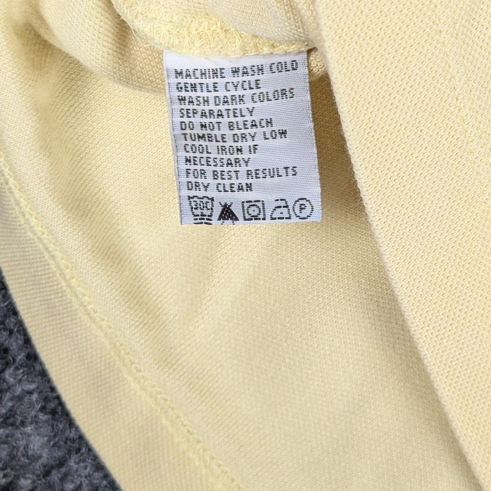 Tommy Bahama Mens T-Shirt M Yellow Silk Cotton Blend Pique Short Sleeve Tee - Picture 9 of 14